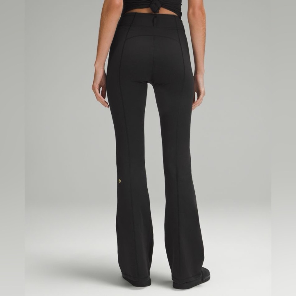 Lululemon Define Zip-Front High-Rise Flared Pant Black Size 4 Luon Yoga Leggings - Picture 6 of 9